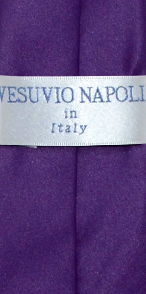 Vesuvio Napoli Boys CLIP-ON NeckTie Solid PURPLE INDIGO Color Youth Neck Tie