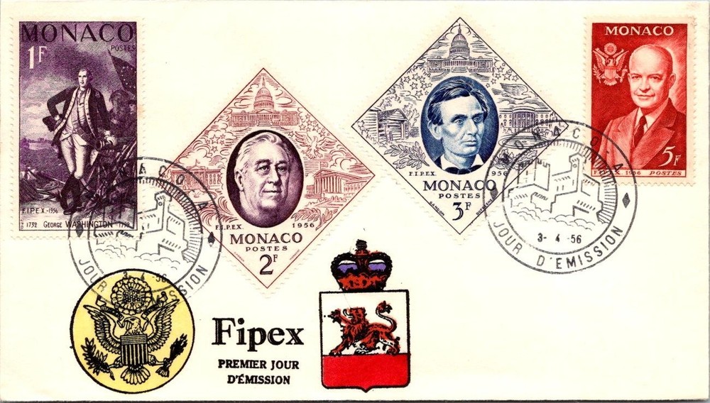 Monaco FDC 1956 FIPEX - J28021