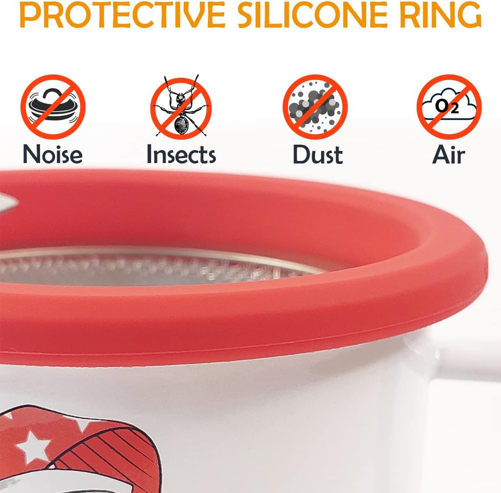 Bacon Grease Container with Strainer, 650 Ml | 22 Oz. Removable Silicone Ring Pr
