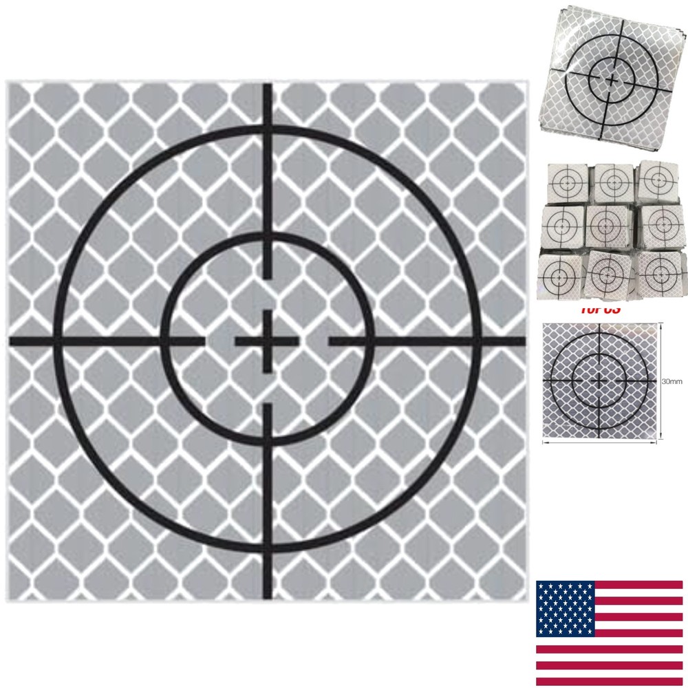 Durable Reflective Target Sheets for Construction & Surveying – 10 Sheets Pack