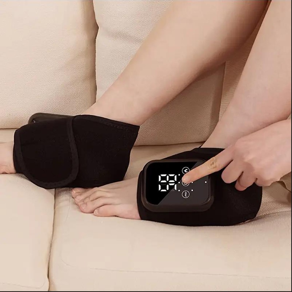 2x Electric Foot Ankle Massager Heating Vibration & Hot Compress Pain Relief
