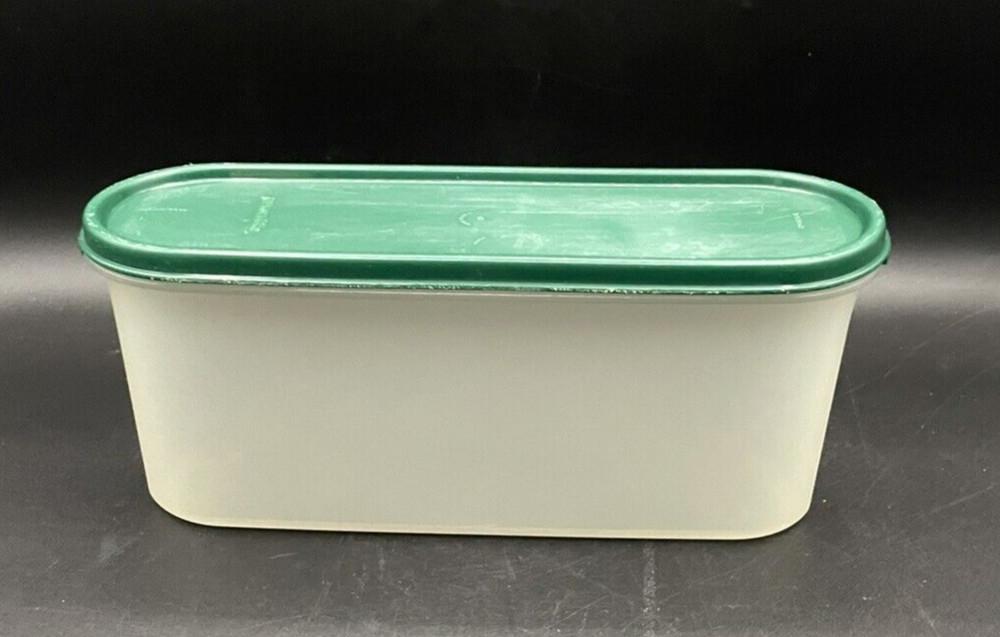 Tupperware Storage Container Green Lid #2400A-1