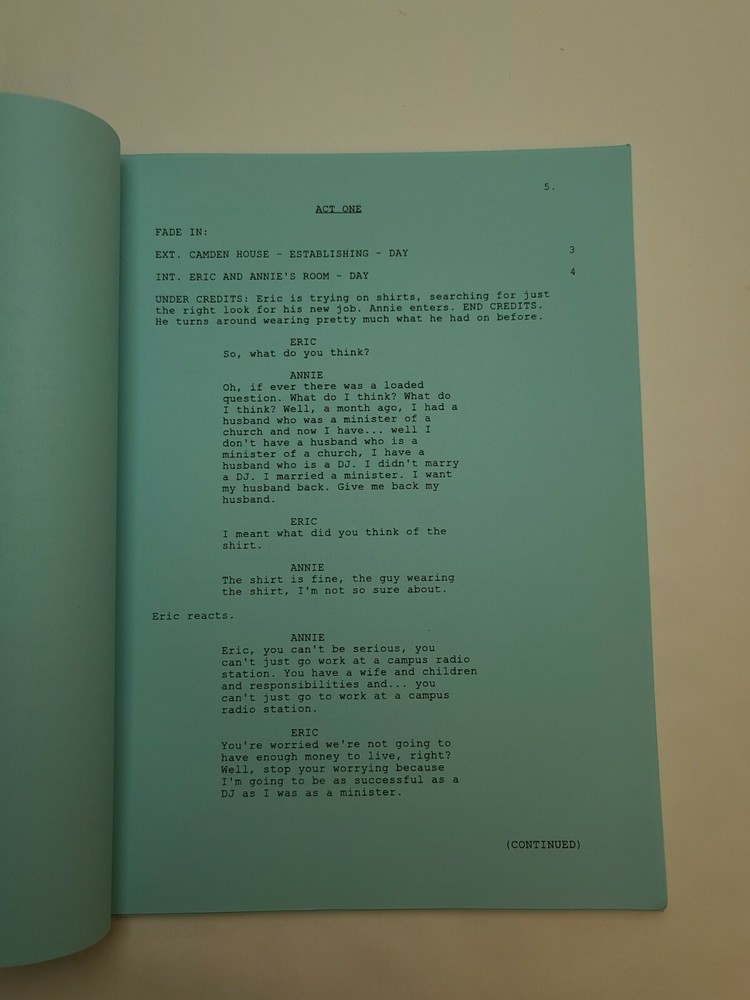 7TH HEAVEN / Sue Tenney 2002 TV Script, Beverley Mitchell "A Cry for Help"