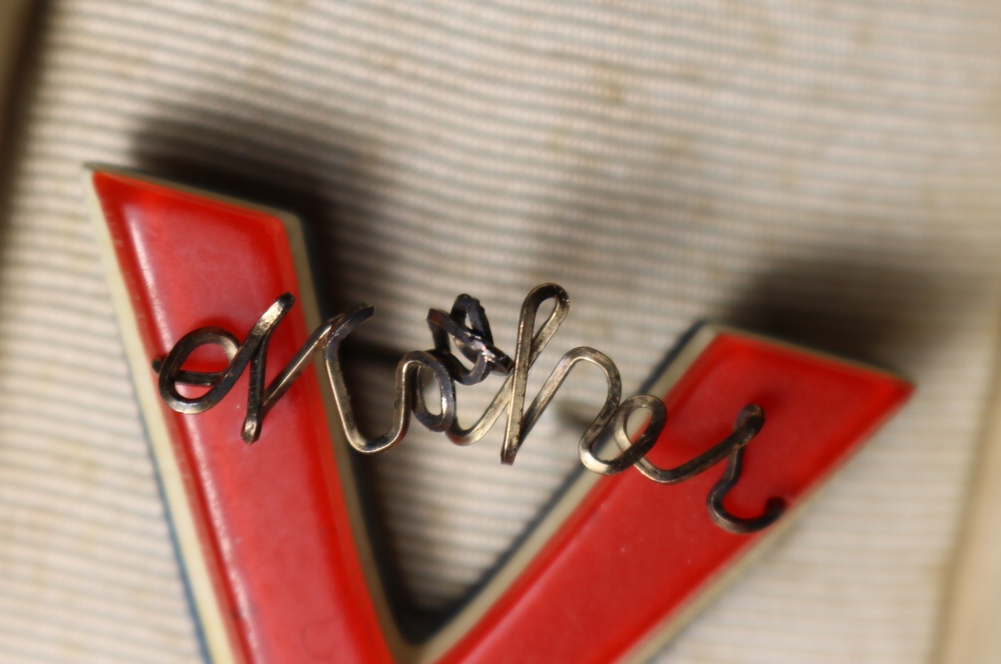 Mother V for Victory Pin - Bakelite WWII Red White Blue Patriotic Gift Brooch