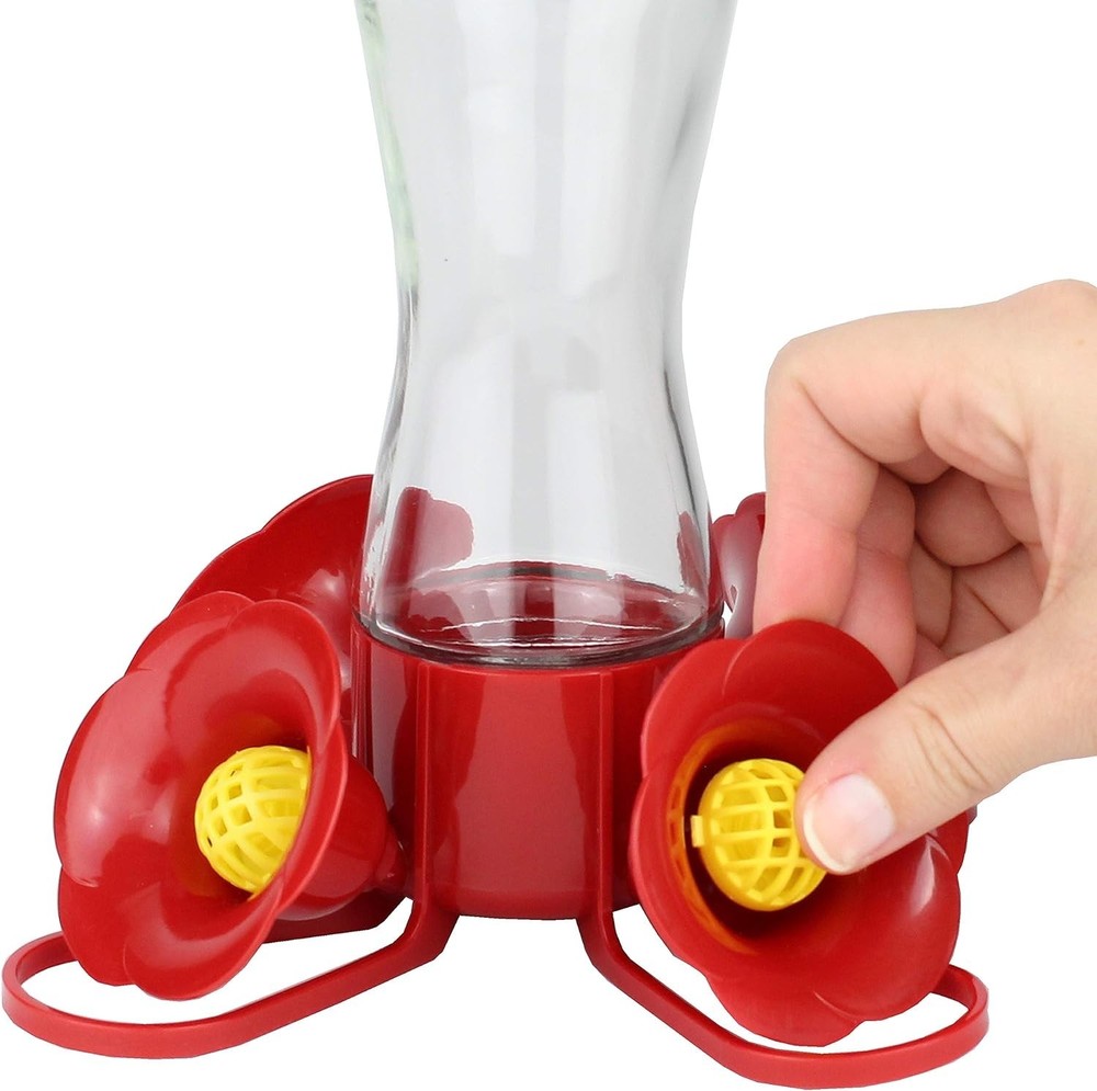 4 Pack Yellow Replacement Bee Guards - Compatible with Hummingbird Feeders
