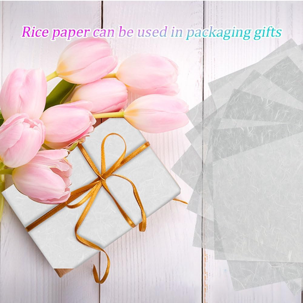 50 Sheets A4 Mulberry Paper for Decoupage � Washi Rice Paper for Crafts DIY