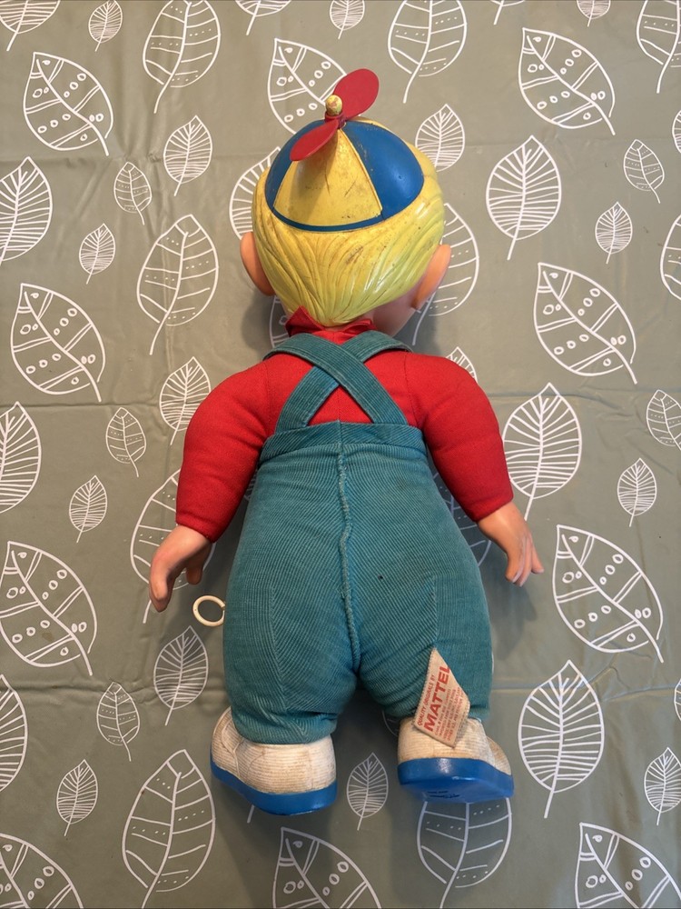 Vintage 1949 Mattel Beany & Cecil Pull String Talking Doll Toy Propeller WORKS!
