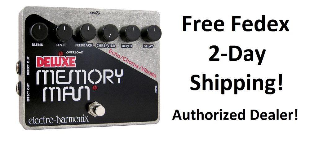 New Electro-Harmonix EHX Deluxe Memory Man Delay Guitar Effects Pedal