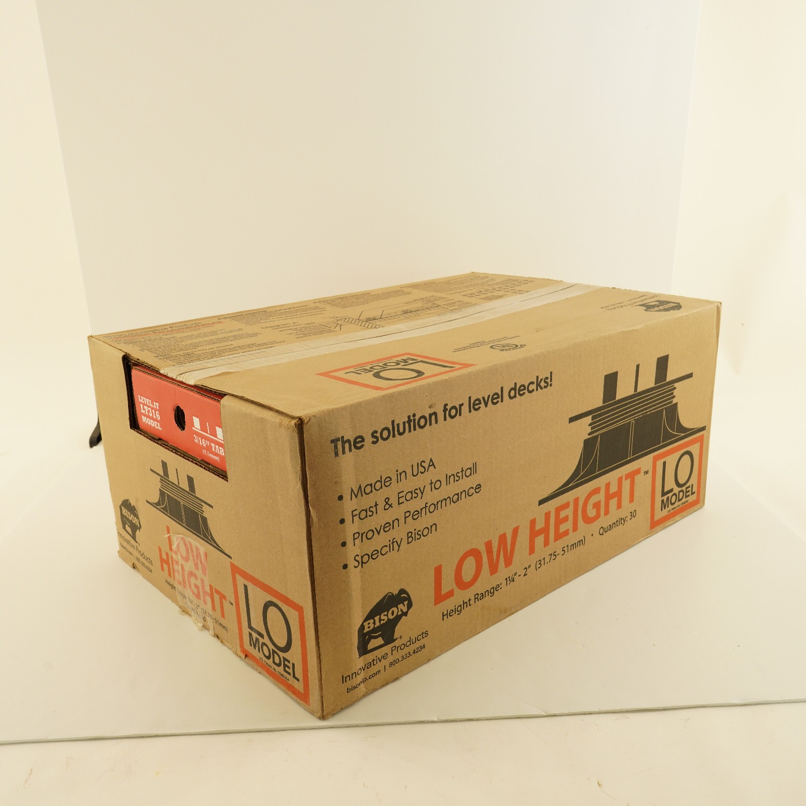 NEW BISON Level Up Adjustable Deck Pedestal Joist Support 30 LO MODEL 1 ¼ -2"