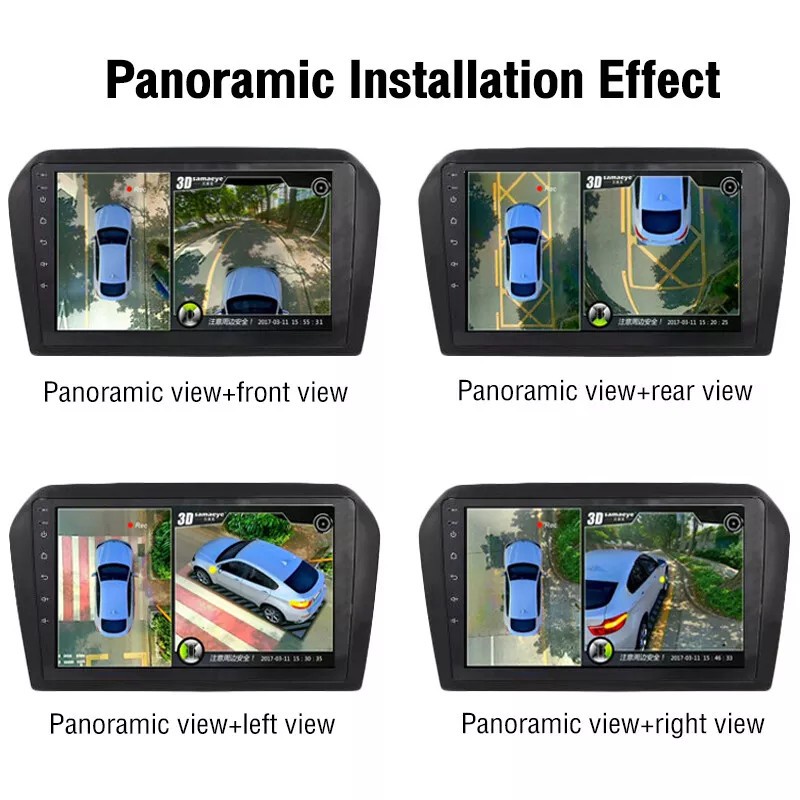 360 Panoramic Car Camera System AHD 1080P/720P HD Reverse for Android Auto Radio