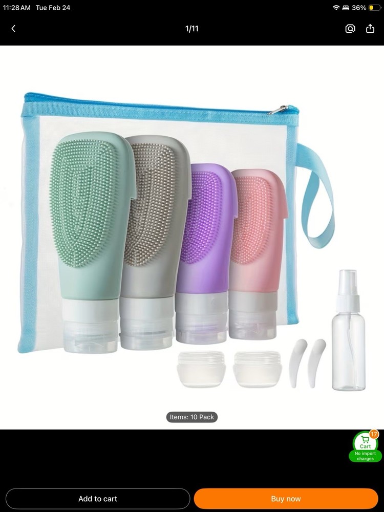 Collapsible Silicone Travel Toiletry Bottles