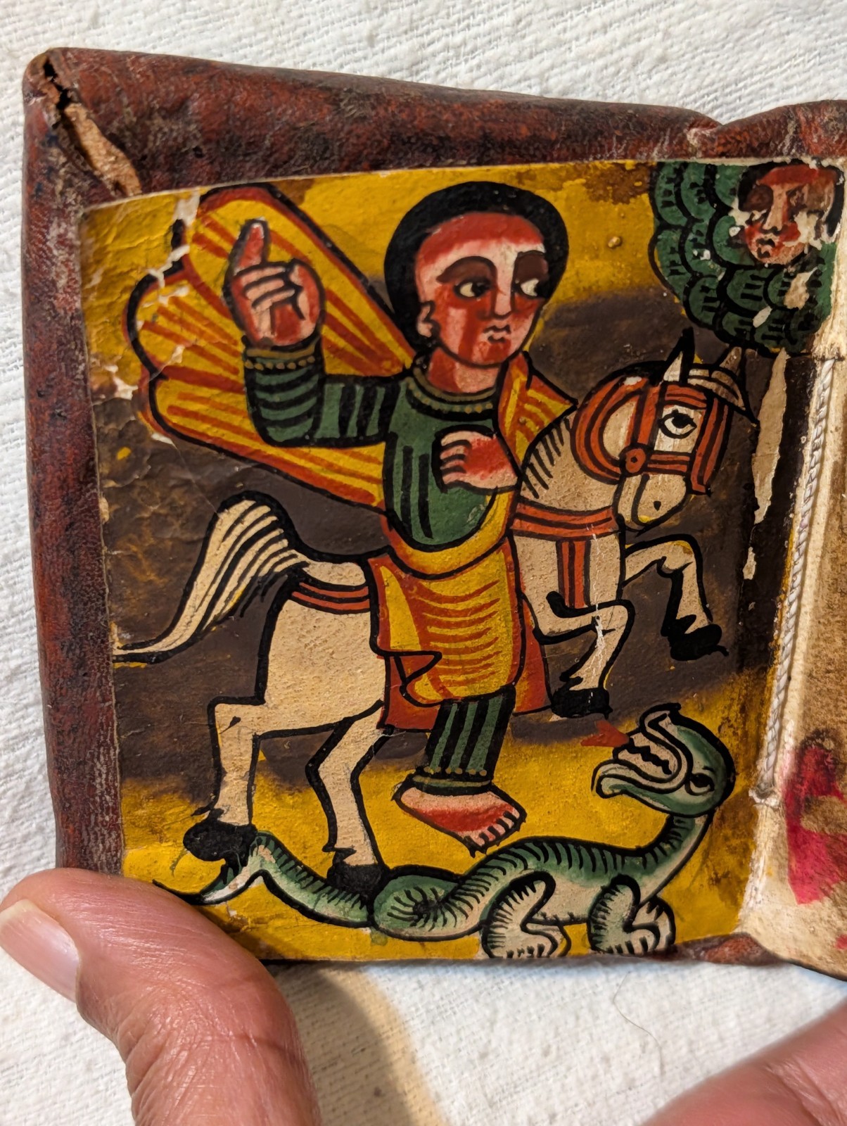 Old Ethiopian Orthodox Pocket Bible Handwritten in Ge’ez Manuscript Parchment