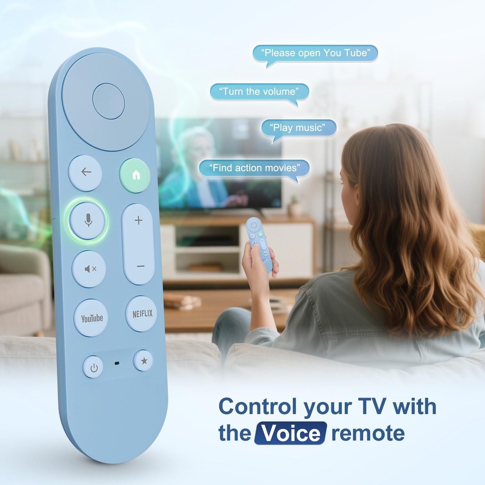Voice Replacement for Google Chromecast Remote（Blue）, Blue