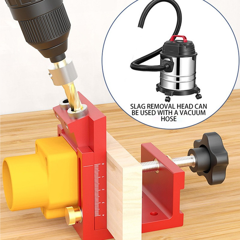 Pocket Hole Jig Kit Adjustable Depth Carpentry Joinery Woodworking System Tool