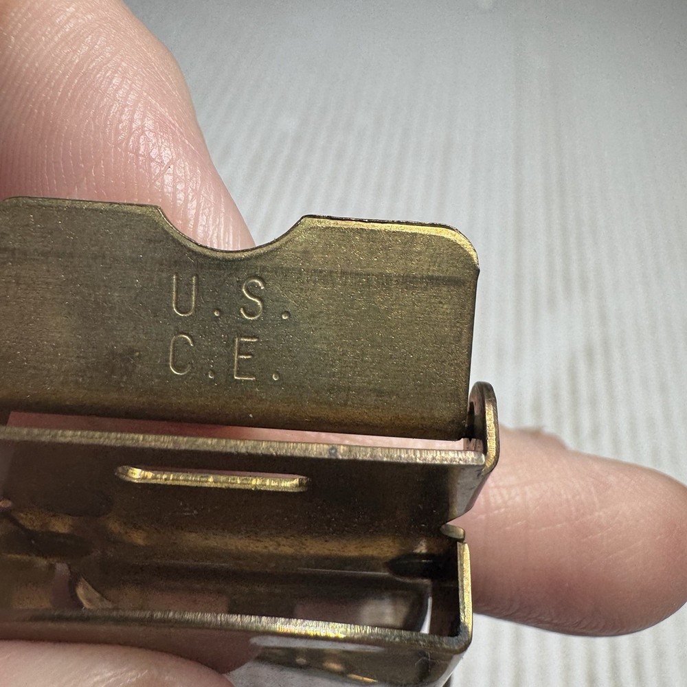 US Military EM Buckles – Group of 3 . Brass