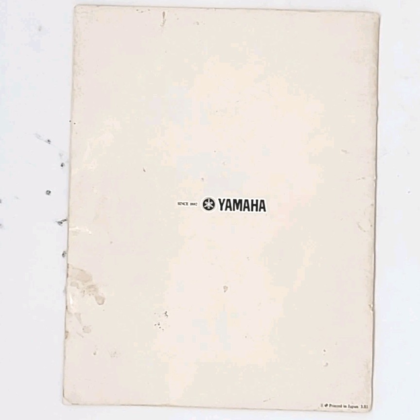 Yamaha Portable Keyboard Playing Guide 1981 Paperback Booklet