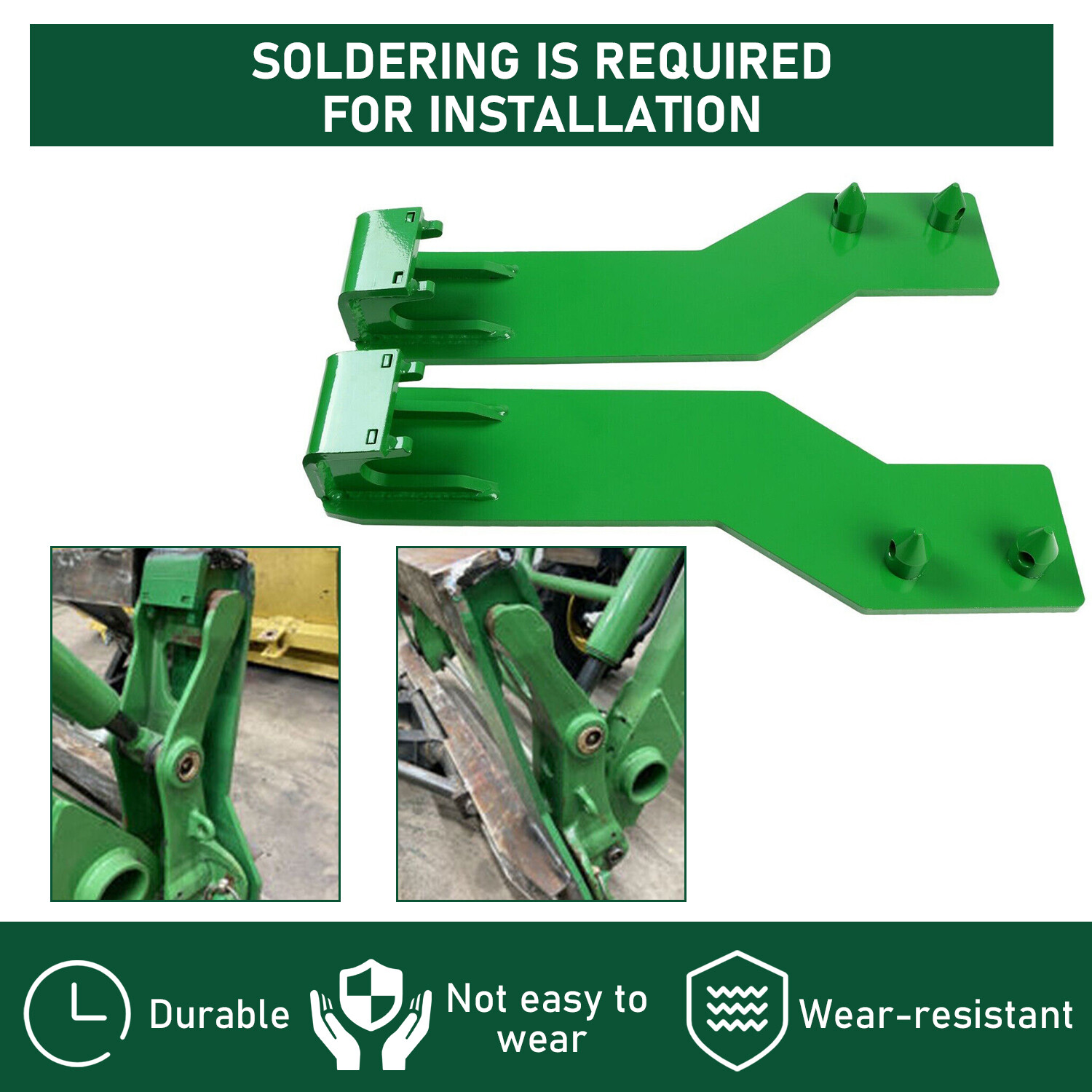 For John Deere Tractor Loader Quick Tach Weld On Mounting Brackets