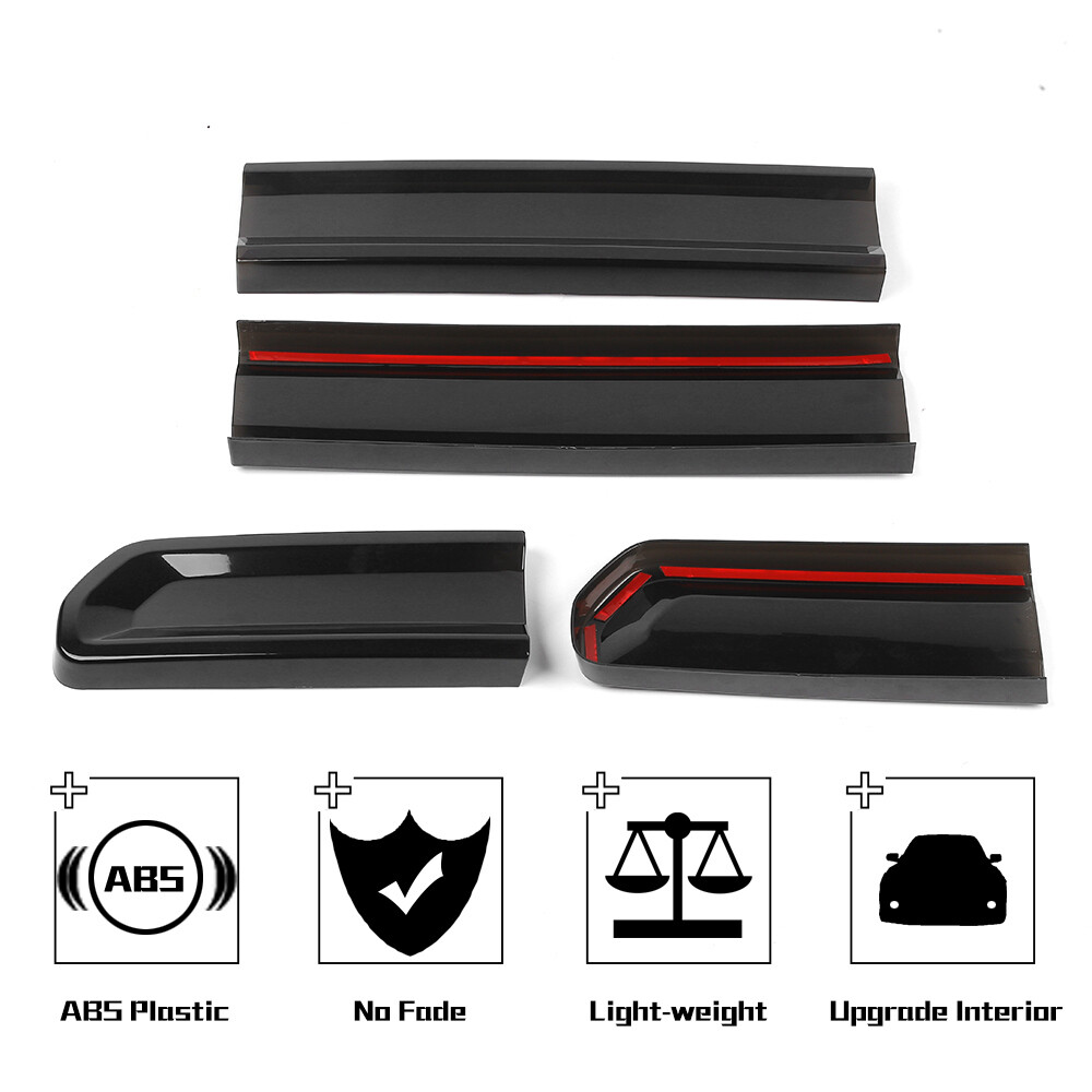 Smoked Black Tail Light Covers Rear Light Guards for Dodge Challenger 2009-2014