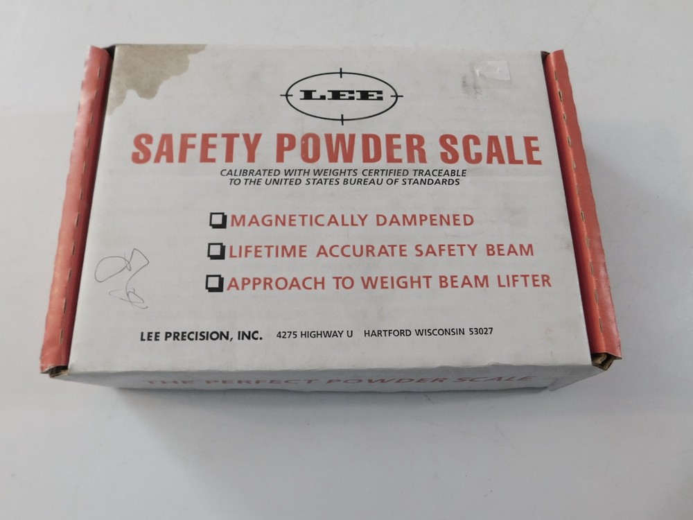 LEE SAFETY POWDER SCALE #90681 WITH BOX & PAPERS