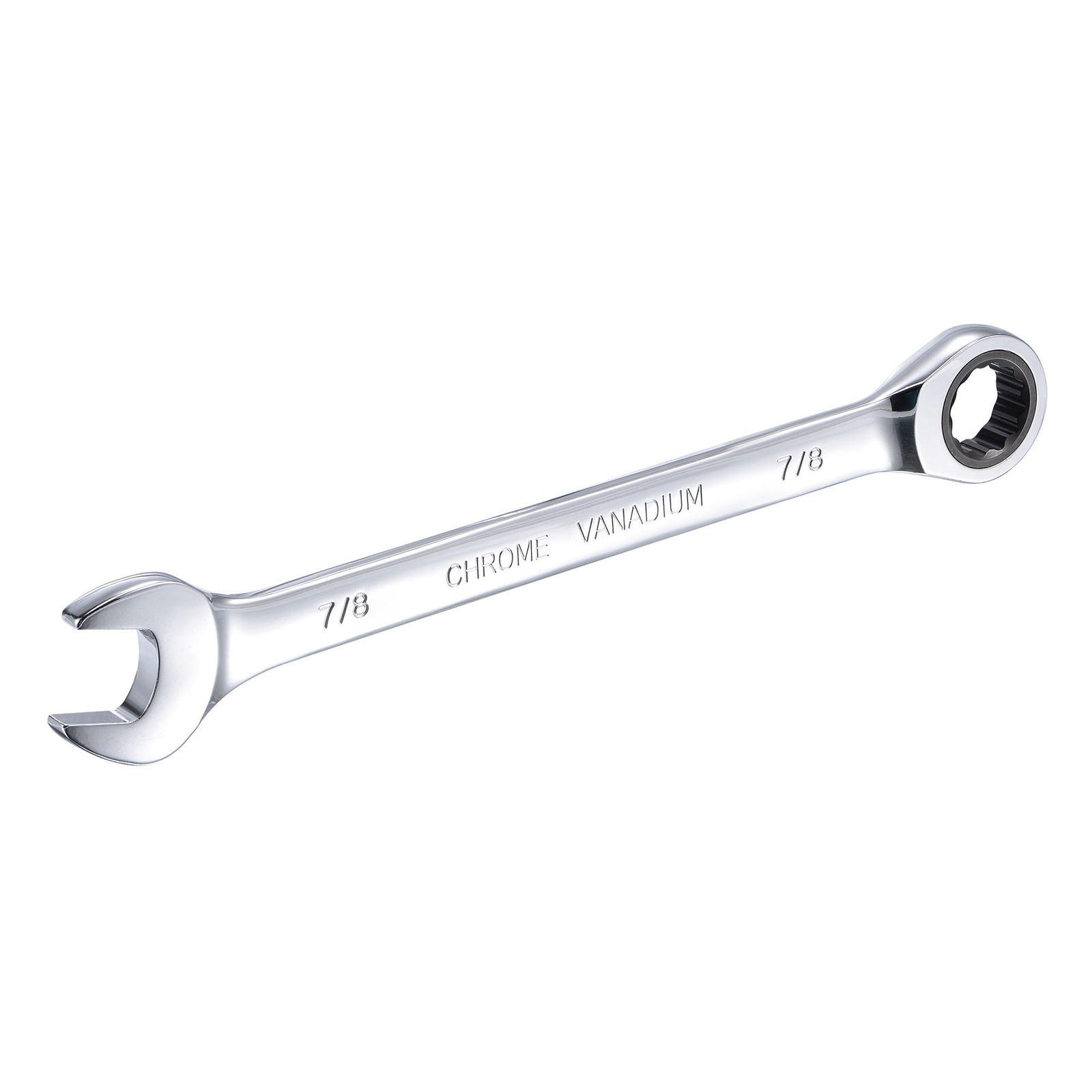 7/8" Ratcheting Combination Wrench for Repair Spanner Tool SAE 72 Teeth 12 Point