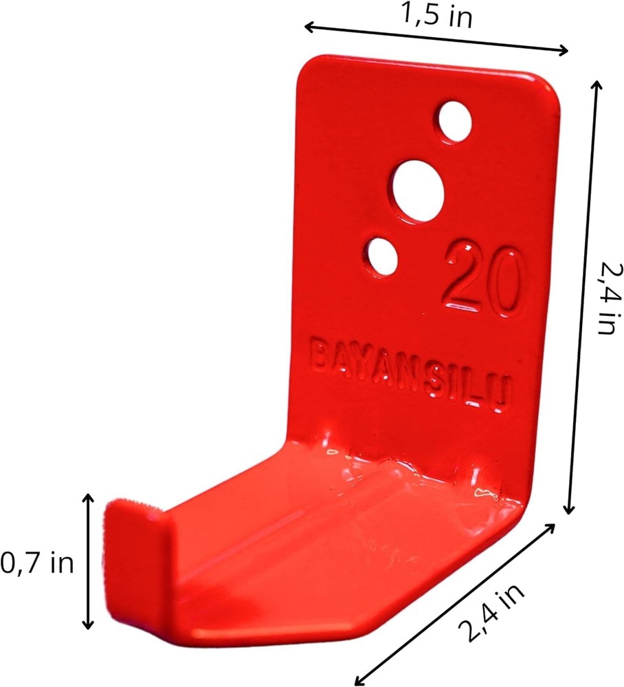 Universal Fire Extinguisher Bracket, Mounts & 2, Red
