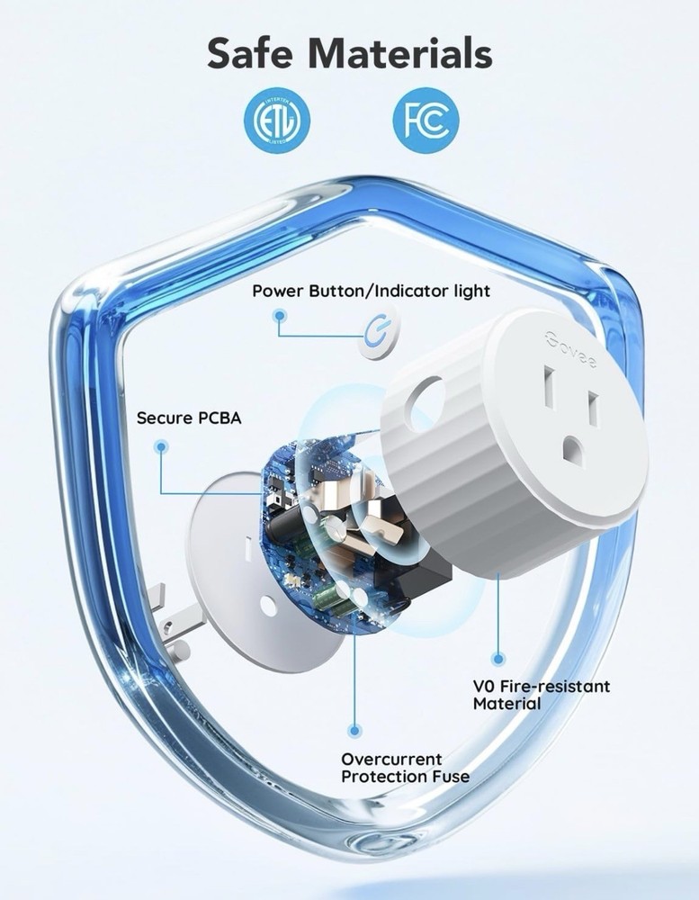 Govee Smart Plug with Timer & Group Controller, WiFi Outlet for Home, 4 Pack