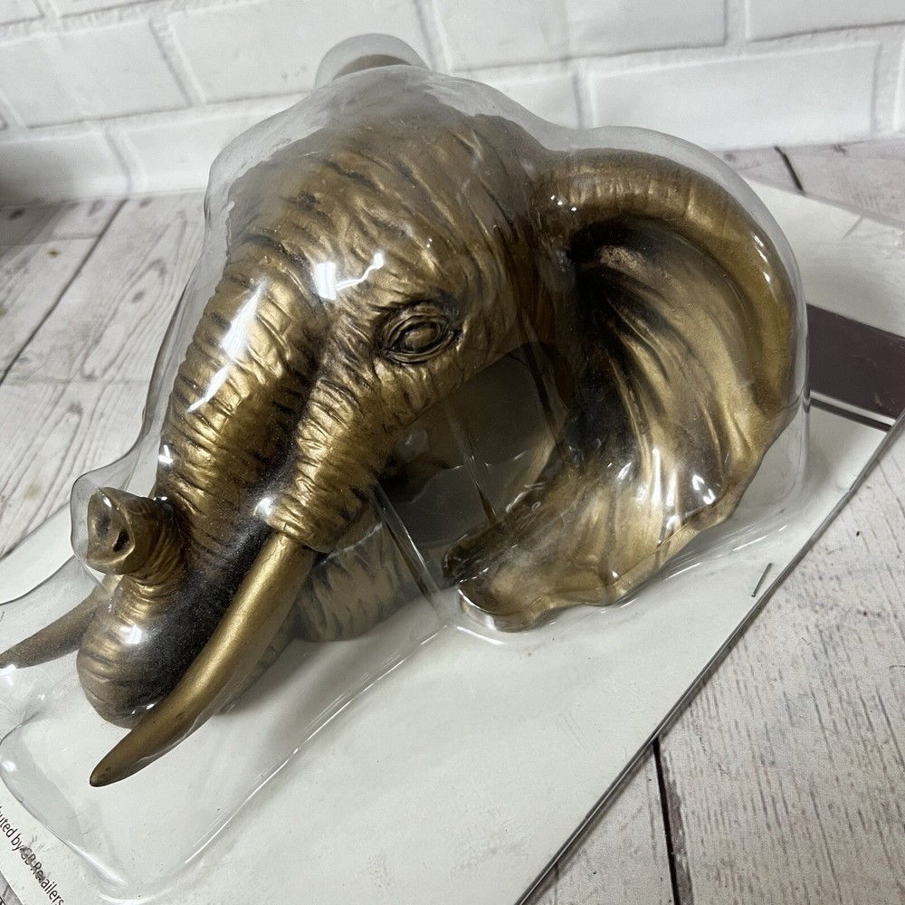Vintage NOS Elephant Head Sconce Wall Hanging