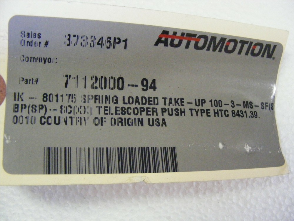 IK 7112000-94 Conveyor Spring Loaded Take-Up Telescoper Pull Type 801175