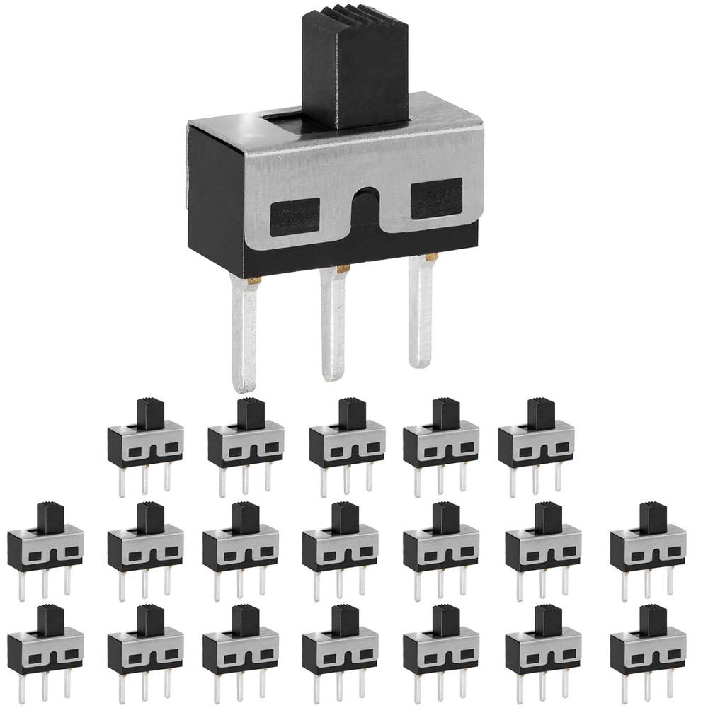 Durable 2 Position Micro Slide Switch - SPDT Panel Mount, Rated, 20 Pack