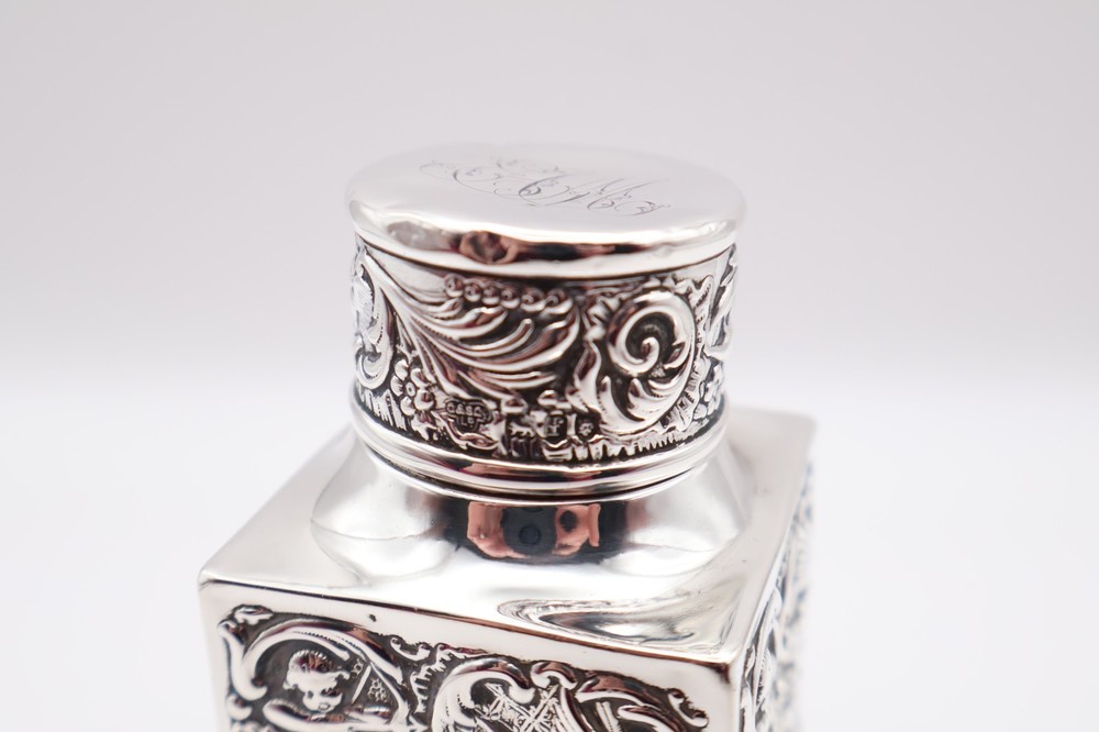 Antique Solid Silver Tea Caddy Hallmarked London 1901