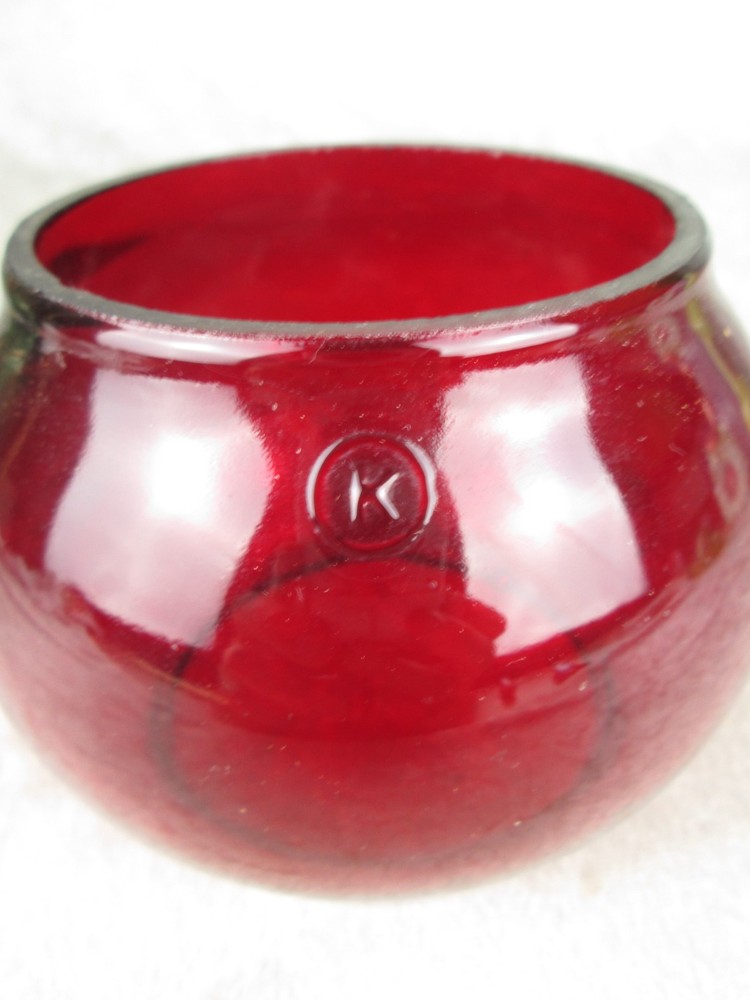 Kopp Railroad Glass Globe Ruby Red Train Lantern Ball Shape "K" Mark