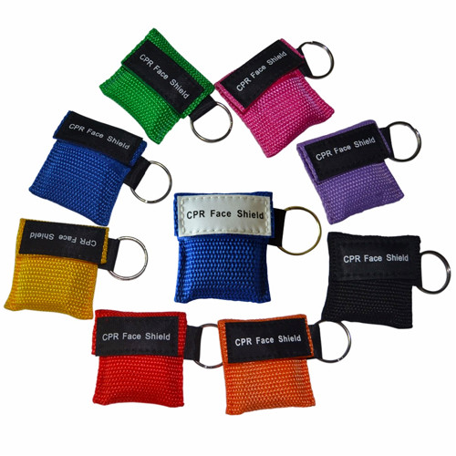 CPR Mask Keychain Safty Emergency Face Shield First Aid Rescue Bag
