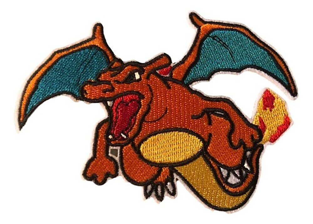 Charizard Flying Embroidered 3" Tall Iron on Patch