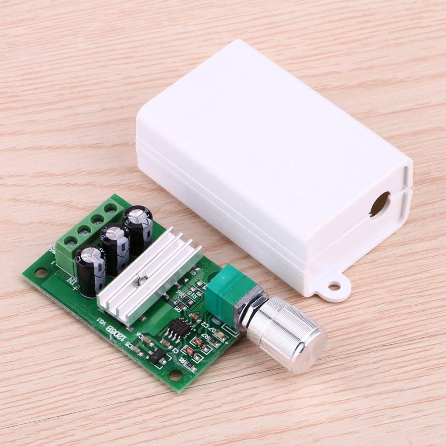 6V-28V 3A Max PWM DC Motor Speed Controller Switch Function with White Shell UG