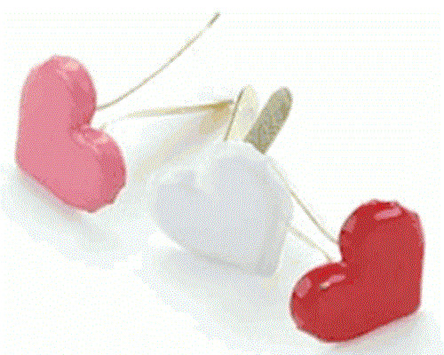 Brads, Medium Hearts, red/white/pink, fun & unique sets -Creative Impressions