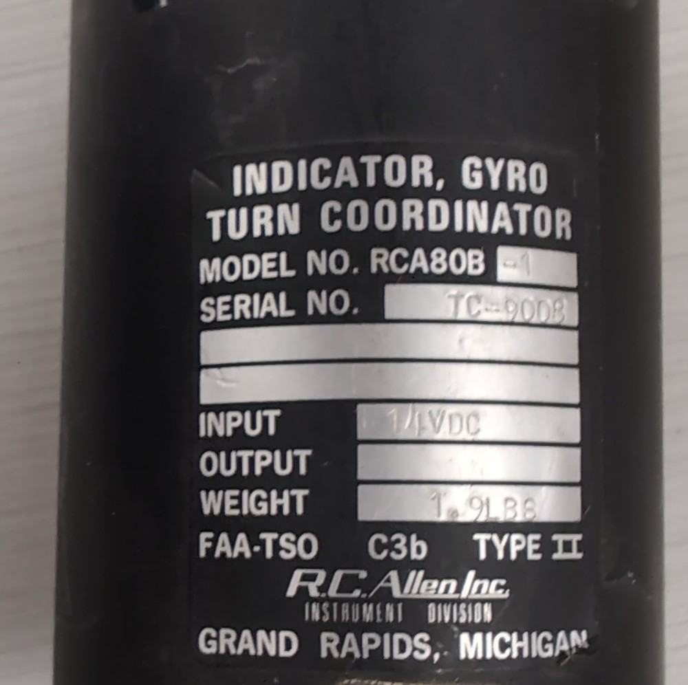 Turn Coordinator Gyro Model: RCA80B-1