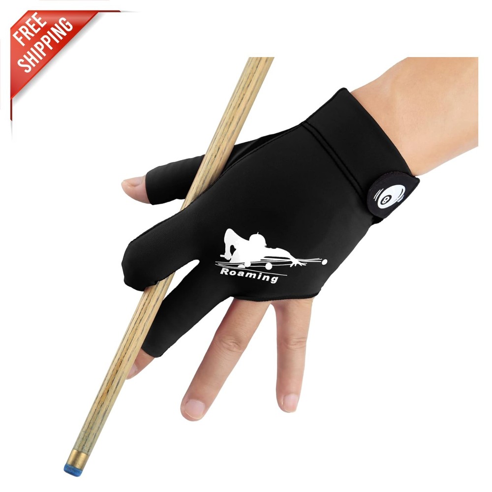 Professional Left-Hand Billiard Pool Gloves - Adjustable, Lightweight Design