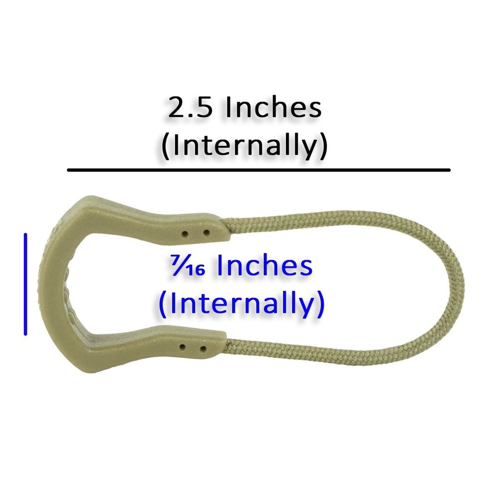 Spartan Zipper PULLS (6 Pack) (Black) Black