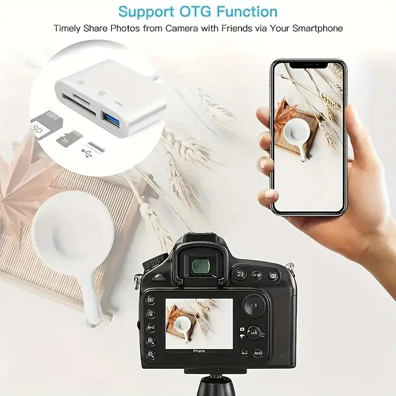 TF/SD Card Adapter Camera Reader Android Type-c For iPhone16 Pro Max Plus LOT