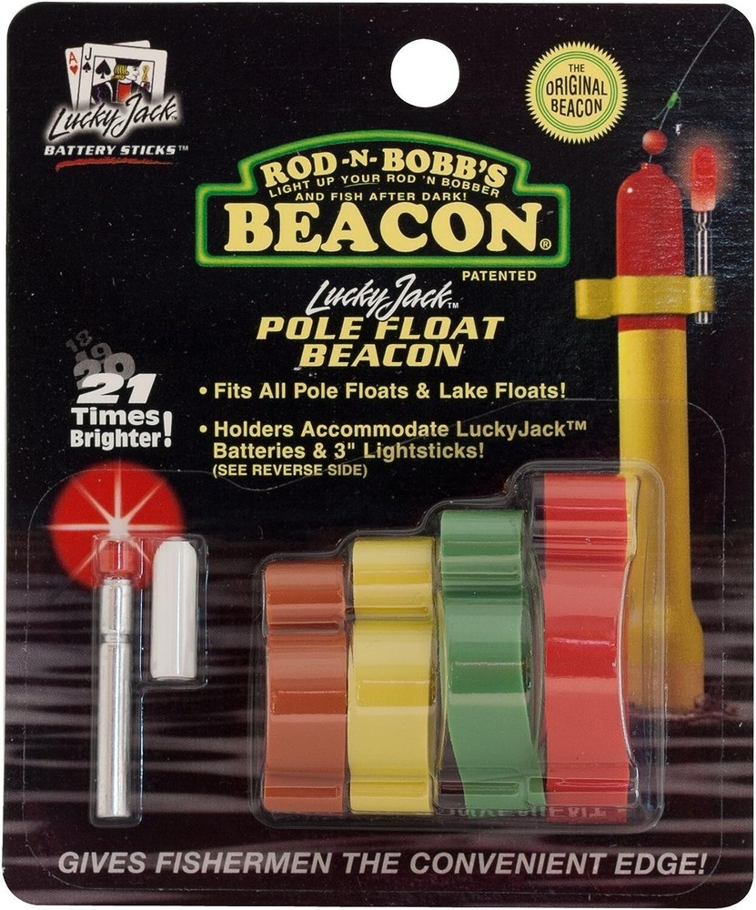 LuckyJack Pole Float Battery Beacon - W/Red Light