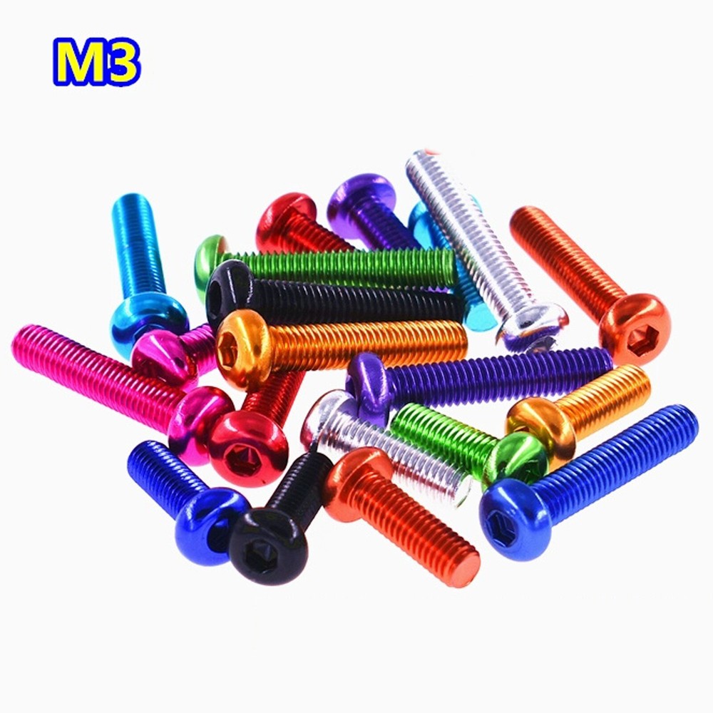 M3 Button Head Allen Hex Screws Aluminum Alloy DIY Computer case Socket Bolts