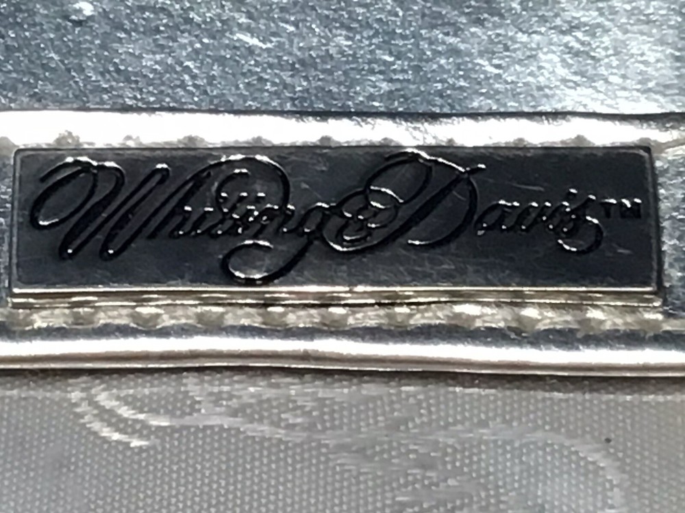 Whitting And Davis Silver Mesh Check Book Wallet