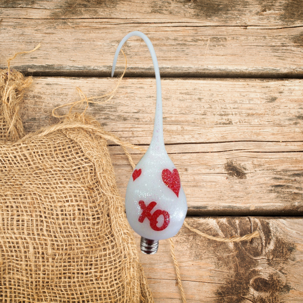 Valentine's Day White | Replaceable Silicone Night Light Bulb | Vickie Jeans