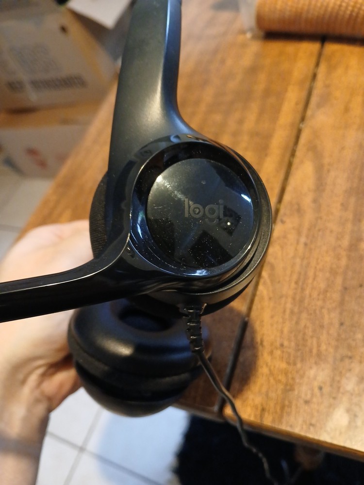 Logitech Logi Headphone Headset Wired Black USB