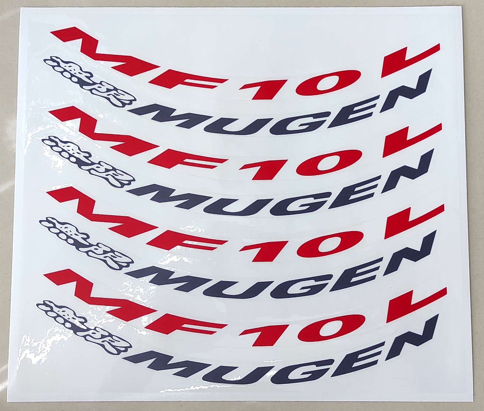 mugen mf 10 L wheel sticker decal
