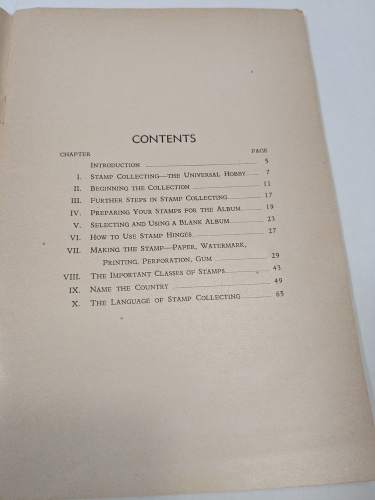 The Essentials of Stamp Collecting Gossip Printery 1934 Vintage Paperback Book