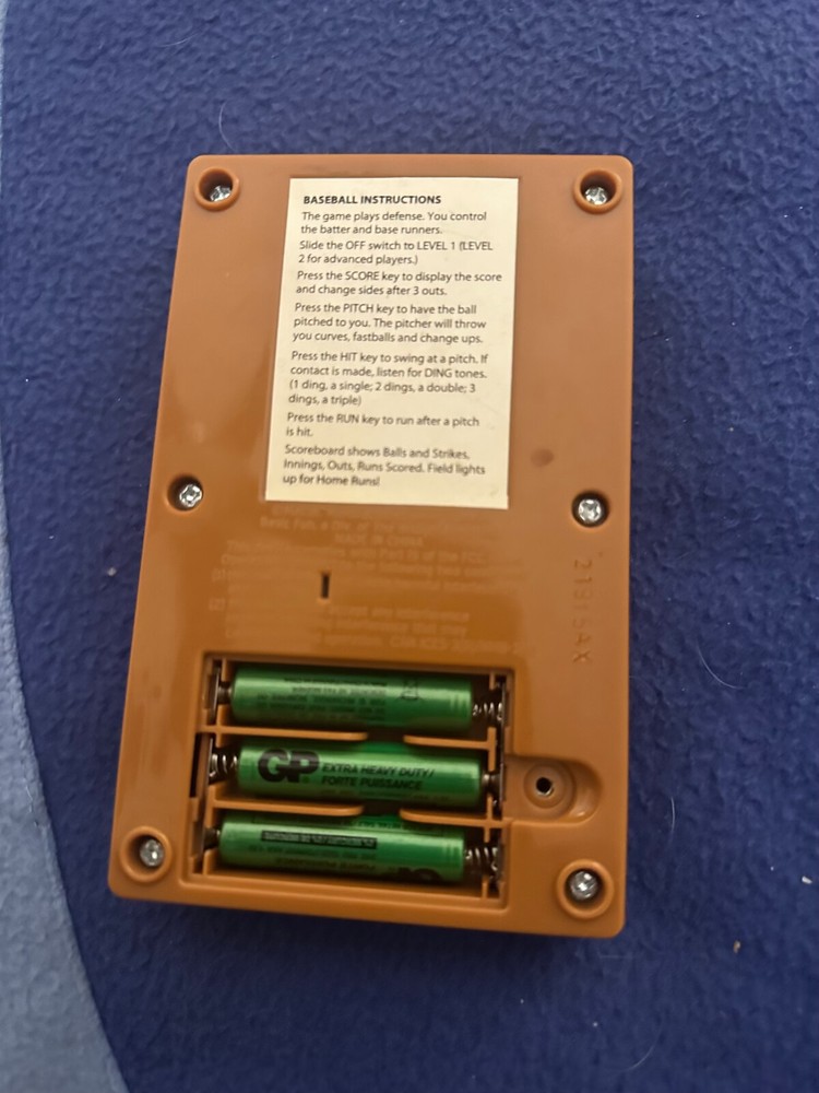 mattel handheld baseball game tested works