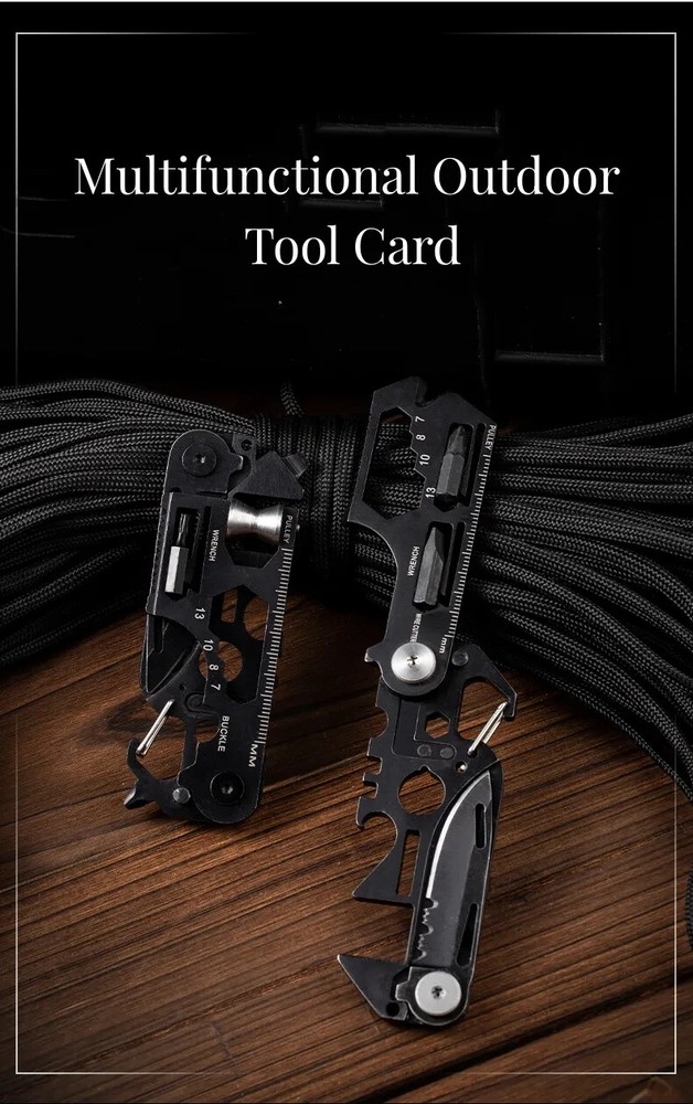 Mini Multi Function Tool Survival Multitool Escape Bug Out Emergency All Purpose