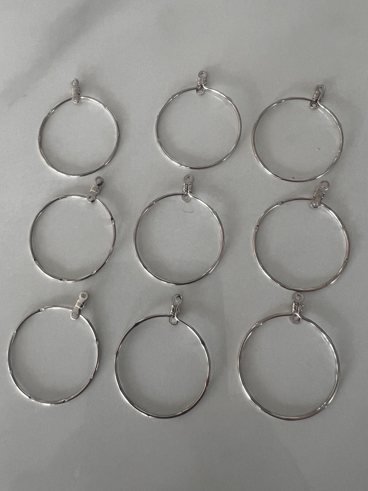 Silver earring findings lot