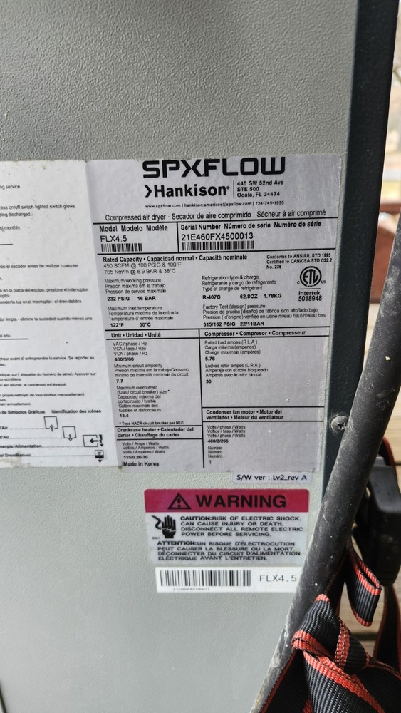 Hankison SPXFLOW modelFLX4.5